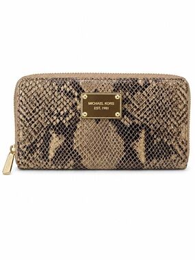 Michael Kors Tan Snake Print Wallet